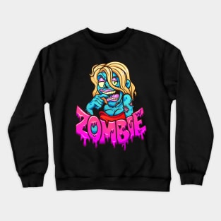 Female Cartoon zombie Crewneck Sweatshirt